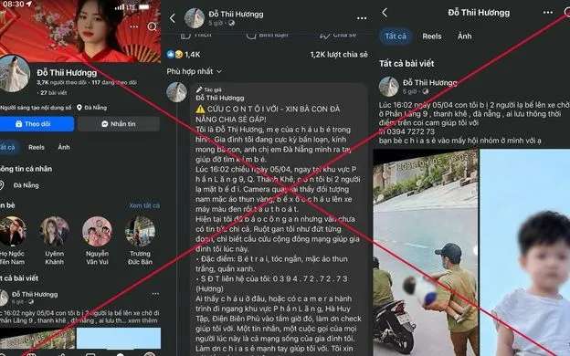Bịa tin “bắt cóc trẻ em” để kêu gọi chuyển tiền: Chiêu lừa đảo tinh vi trên Facebook Bịa tin “bắt cóc trẻ em” để kêu gọi chuyển tiền: Chiêu lừa đảo tinh vi trên Facebook